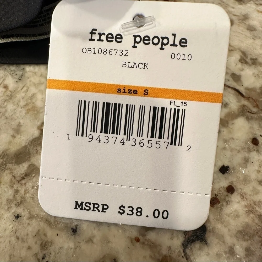 Free people Erin scuba bralette black Sports bra cropped lingerie intimate